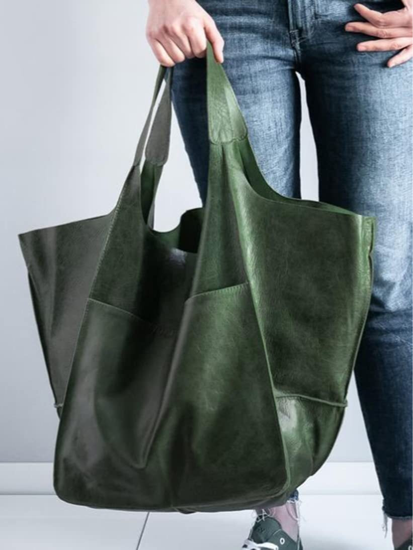 Soft Grain Oversize Shoulder Bag