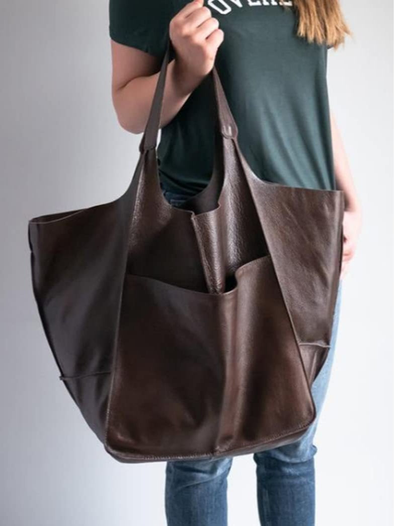 Soft Grain Oversize Shoulder Bag