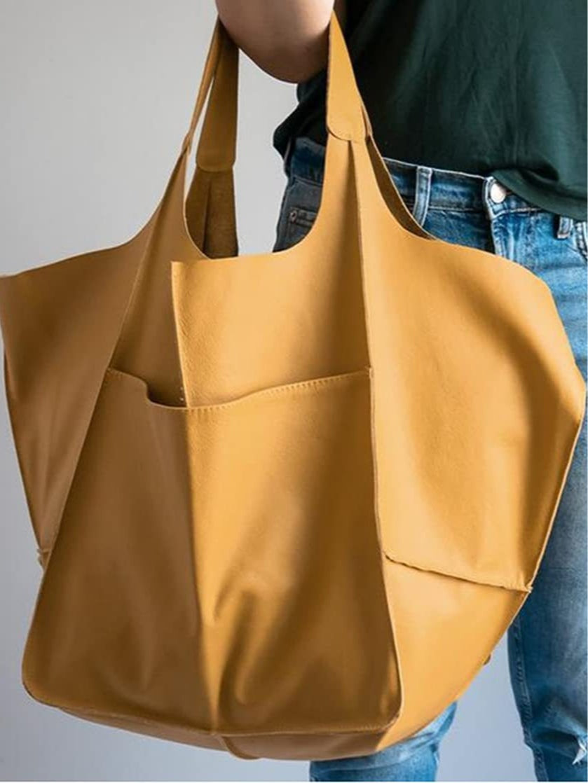 Soft Grain Oversize Shoulder Bag