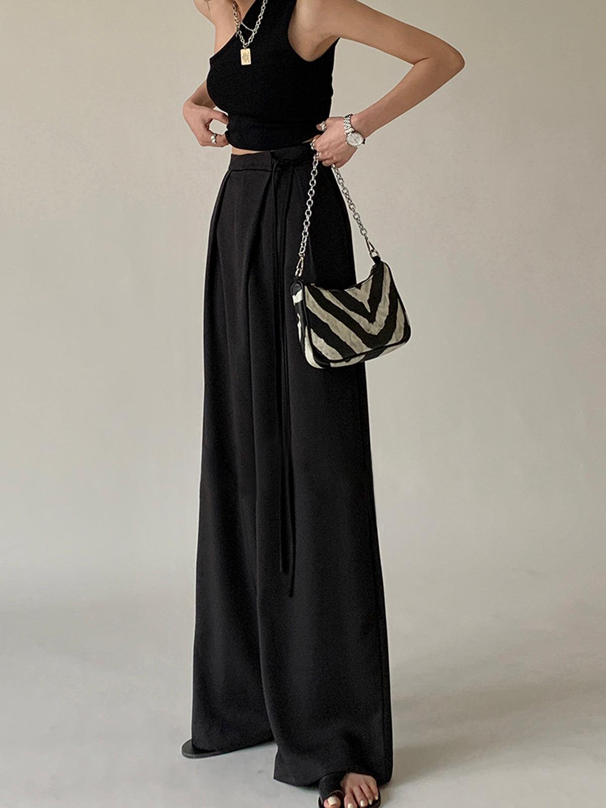 Tie Waist Wide Leg Pants
