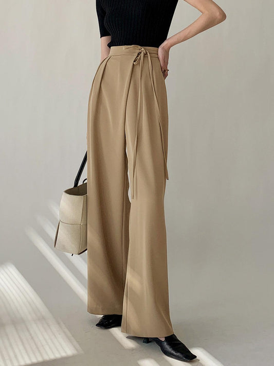 Tie Waist Wide Leg Pants