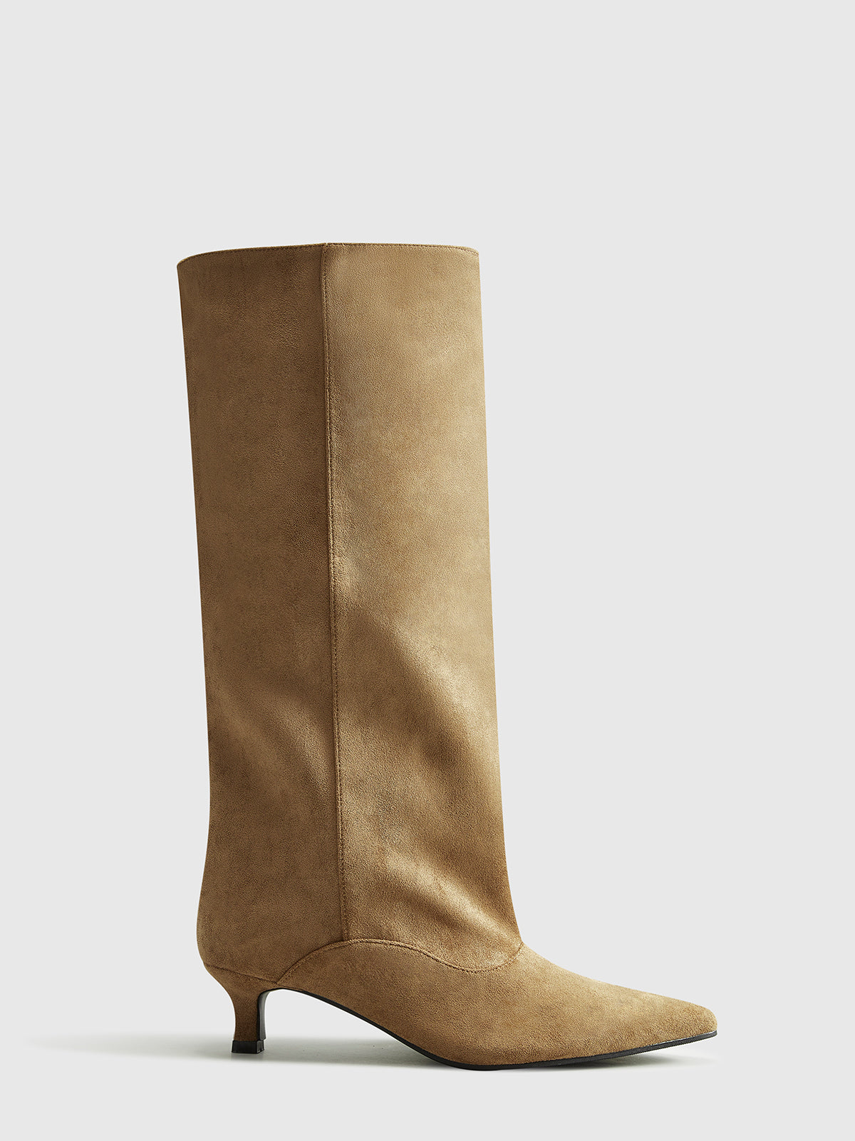 Chelsea Suede Kitten Boots