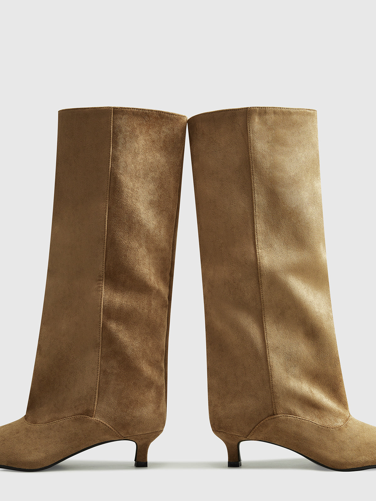 Chelsea Suede Kitten Boots